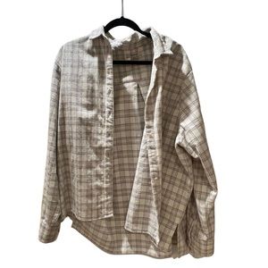 XXL Madewell Corduroy Oversized Ex-Boyfriend Shirt in Lombard Plain